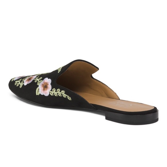 LAST PAIR Size 6.5! Franco Sarto Embroidered Mules - Picture 4 of 7